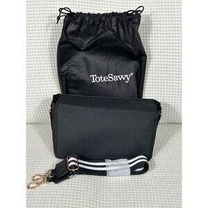 ToteSavvy Black Mini Diaper Bag w/ Changing Pad and Shoulder Strap, NIB